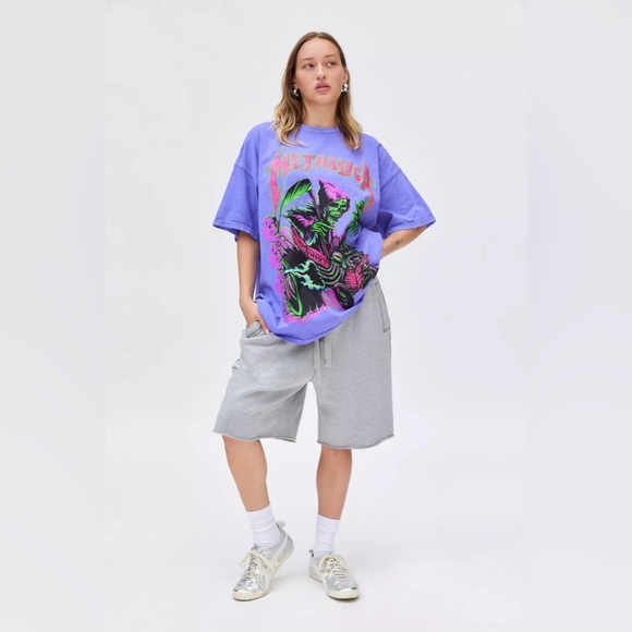 Last One! UO Metallica Glitter Graphic T-Shirt Dress - Picture 3 of 4